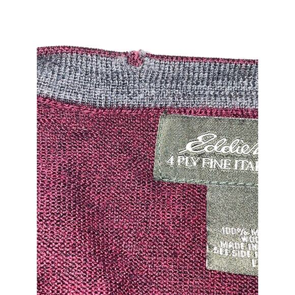 Eddie‎ Bauer 4-Ply Fine Italian Merino Wool Sweater - Size L - Picture 8 of 11